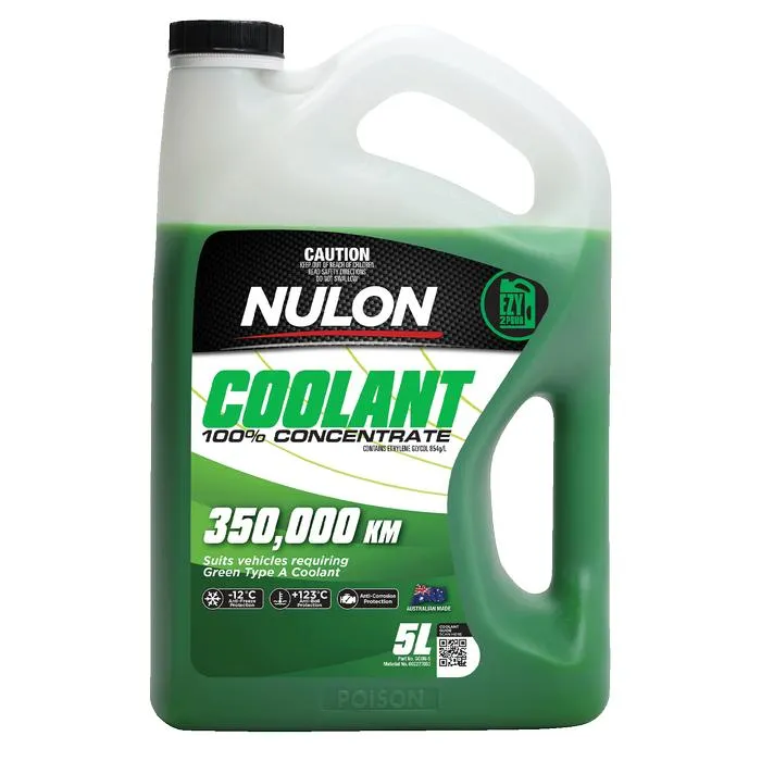 Nulon 5L Green Coolant 100% Concentrate