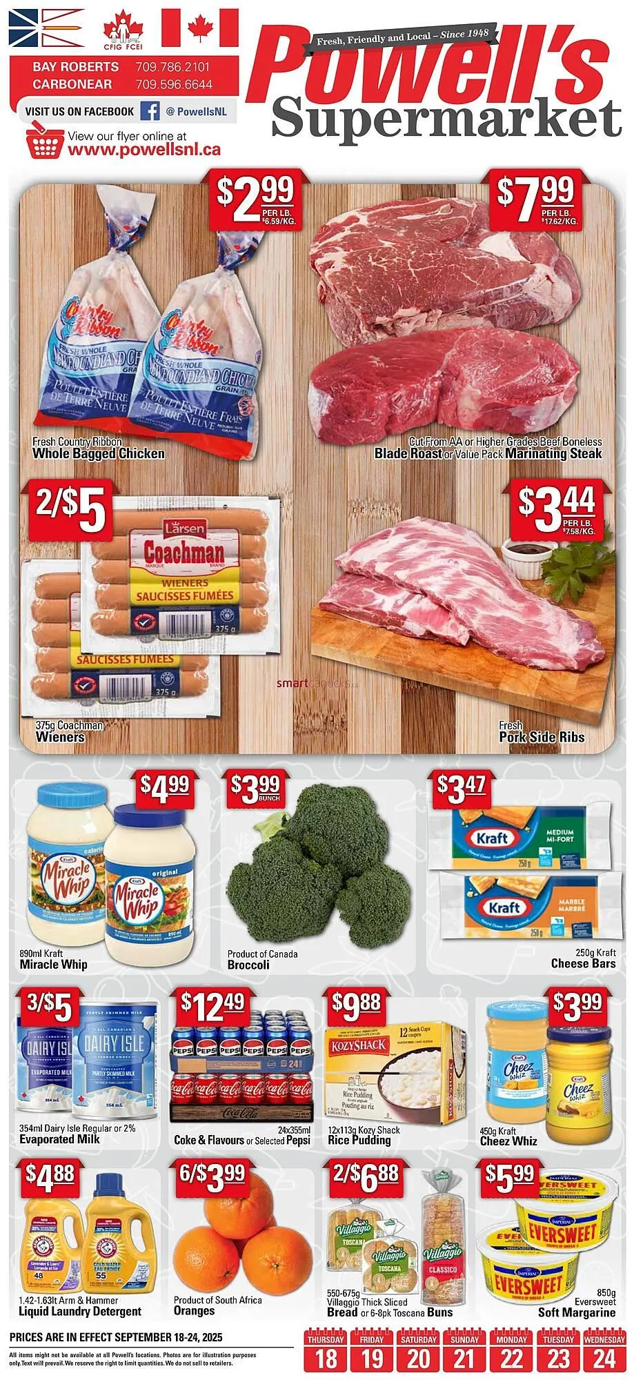 Powell's Supermarket flyer from September 18 to September 24 2025 - flyer page 1