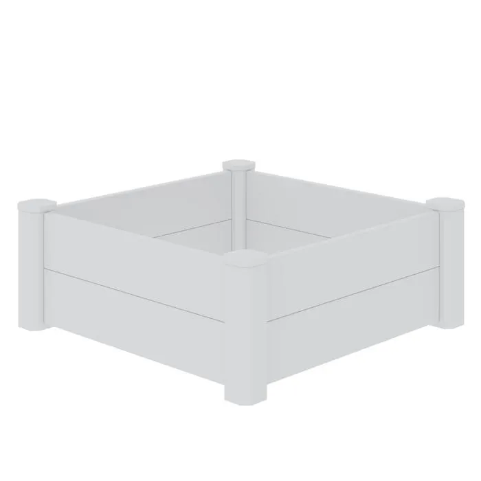 Rapid 900 x 900 x 338mm White PVC Raised Garden Bed