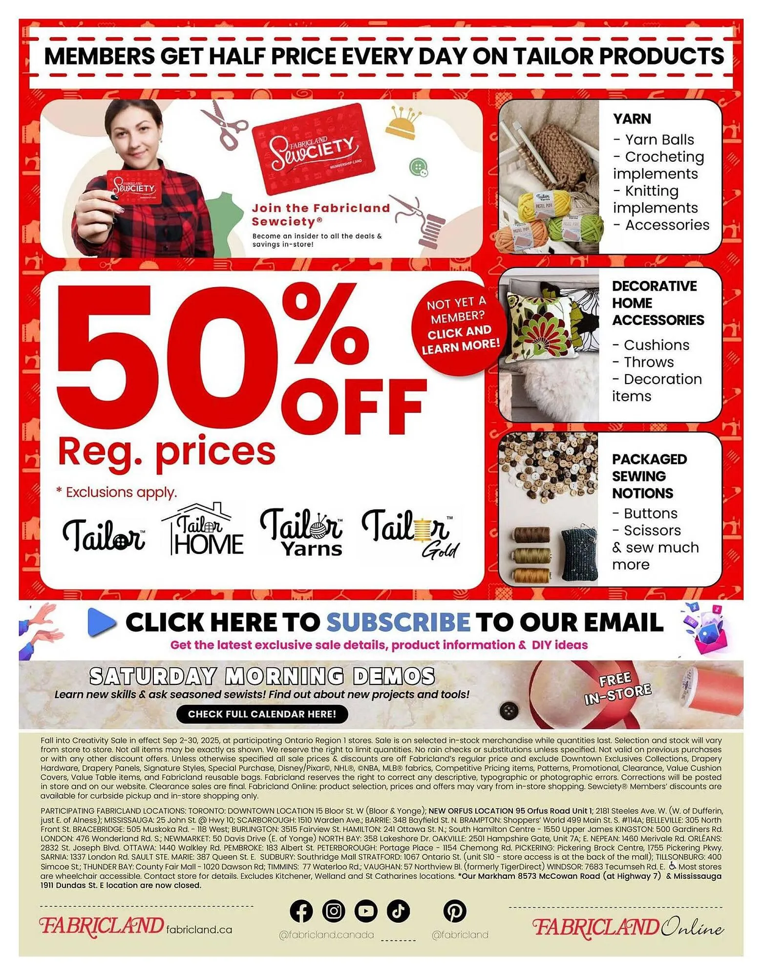 Fabricland flyer from September 2 to October 1 2025 - flyer page 16