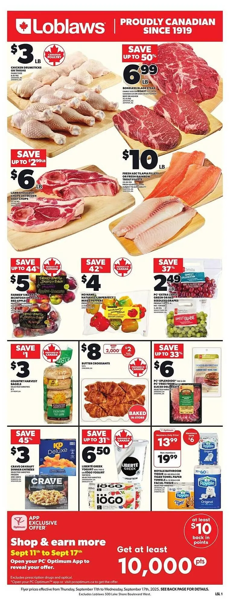 Loblaws flyer from September 11 to September 18 2025 - flyer page 1