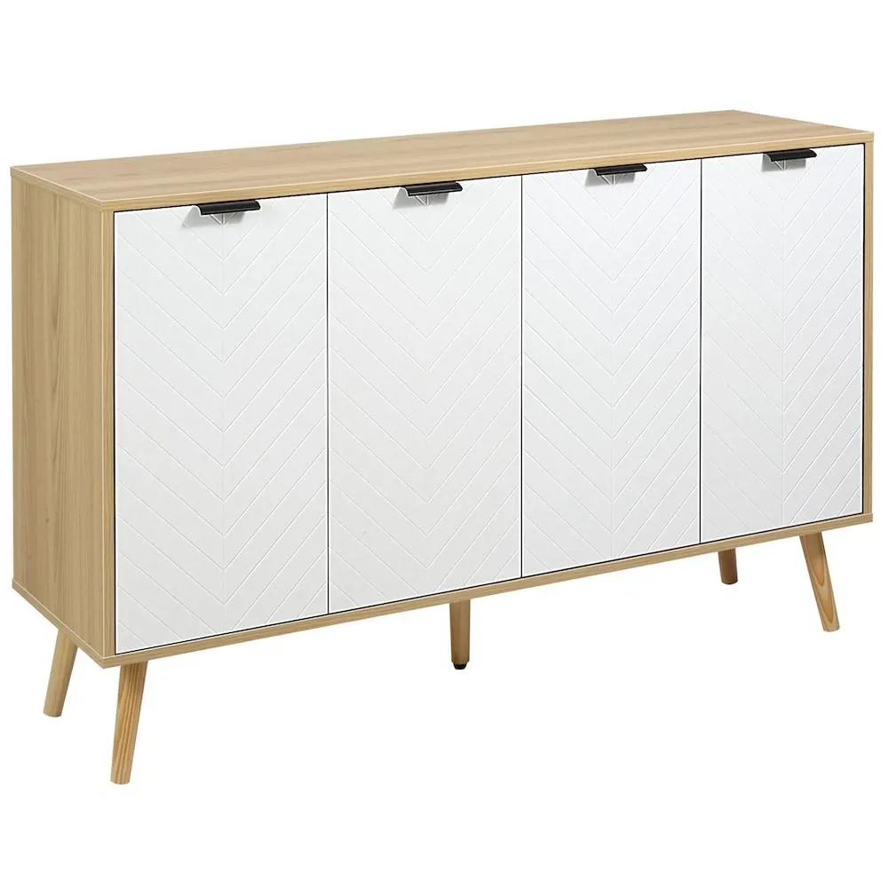 Modern Sideboard, Storage Cabinet, Accent Cupboard for Kitchen White