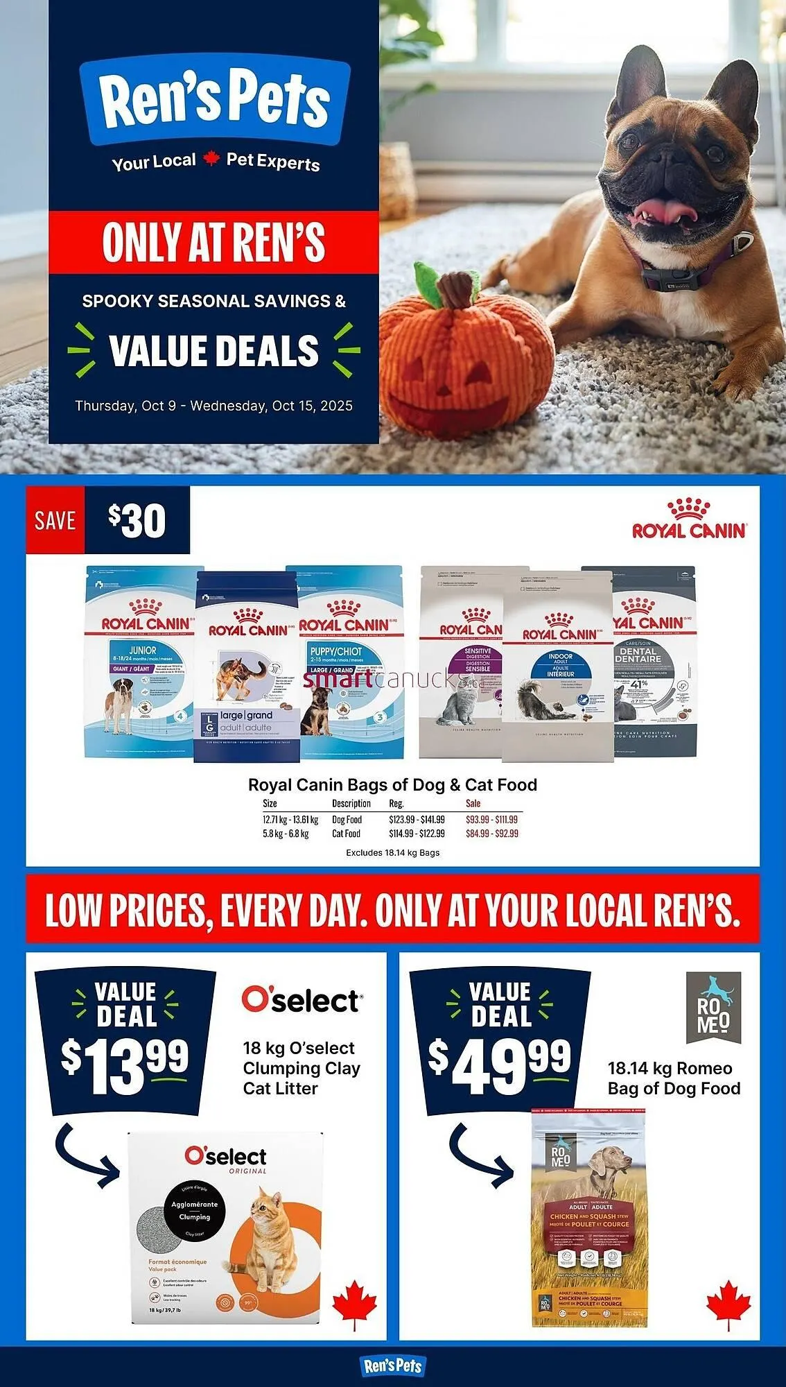 Ren’s Pets Depot flyer from October 9 to October 15 2025 - flyer page 1