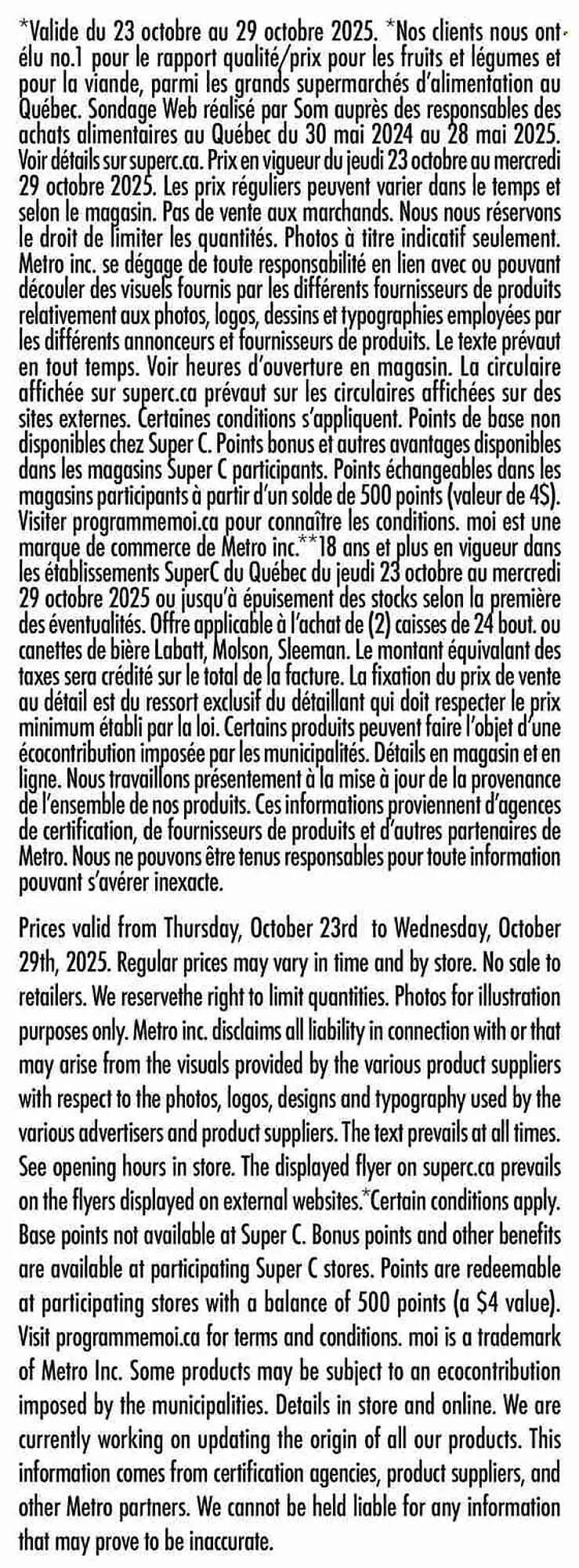Super C flyer from October 23 to October 29 2025 - flyer page 14