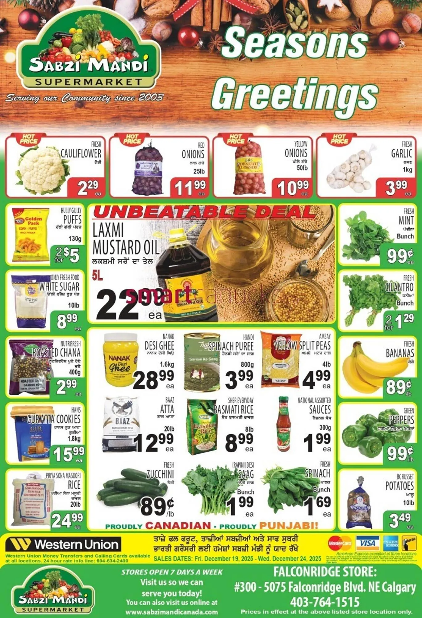 Sabzi Mandi Supermarket flyer from December 19 to December 24 2025 - flyer page 1