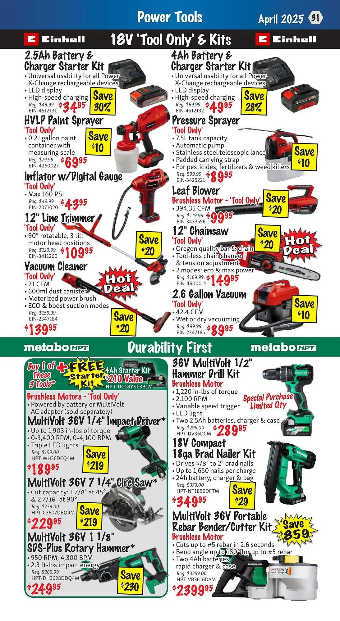 KMS Tools flyer from April 1 to April 30 2025 - flyer page 31