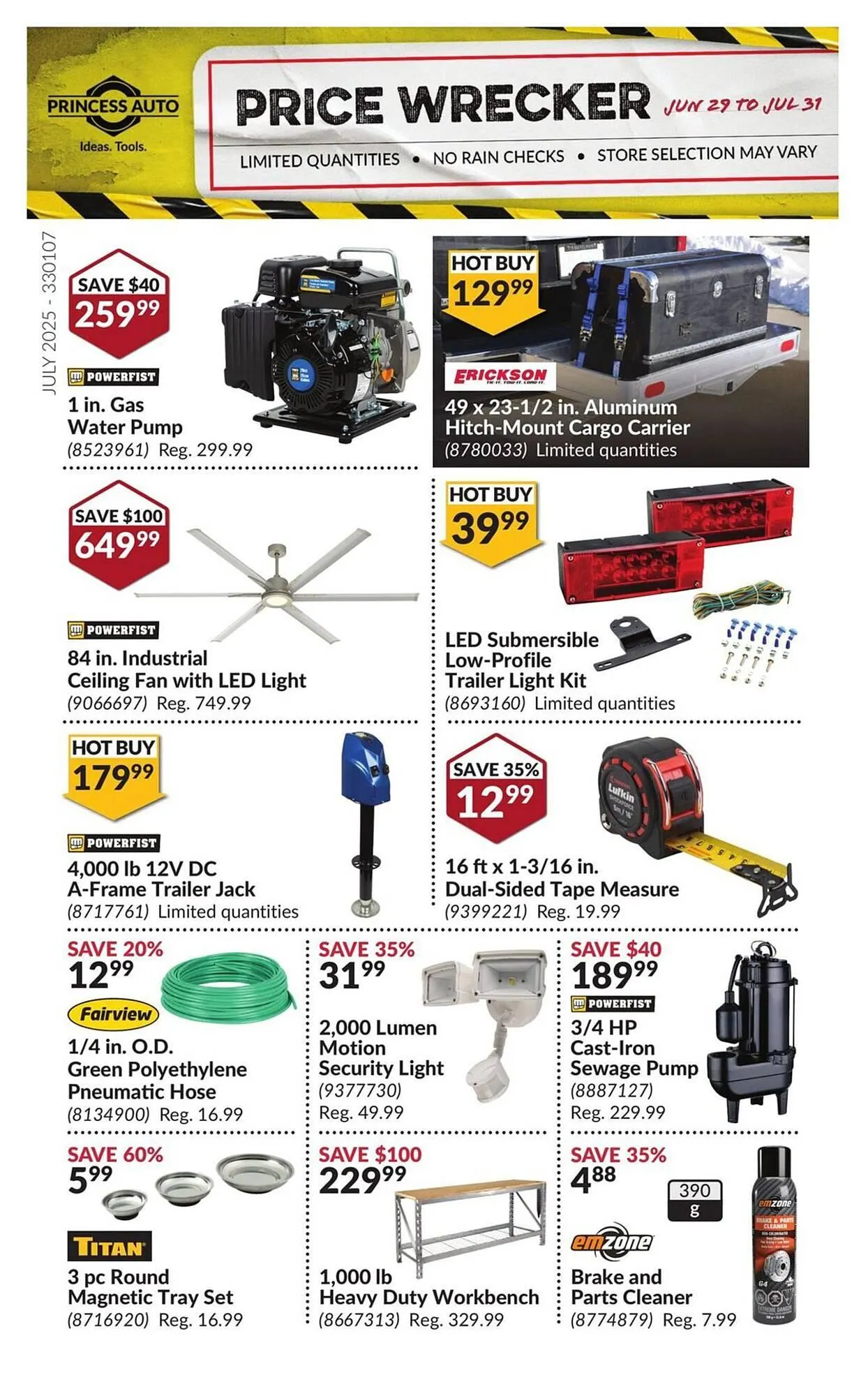 Princess Auto flyer from June 29 to July 31 2025 - flyer page 1