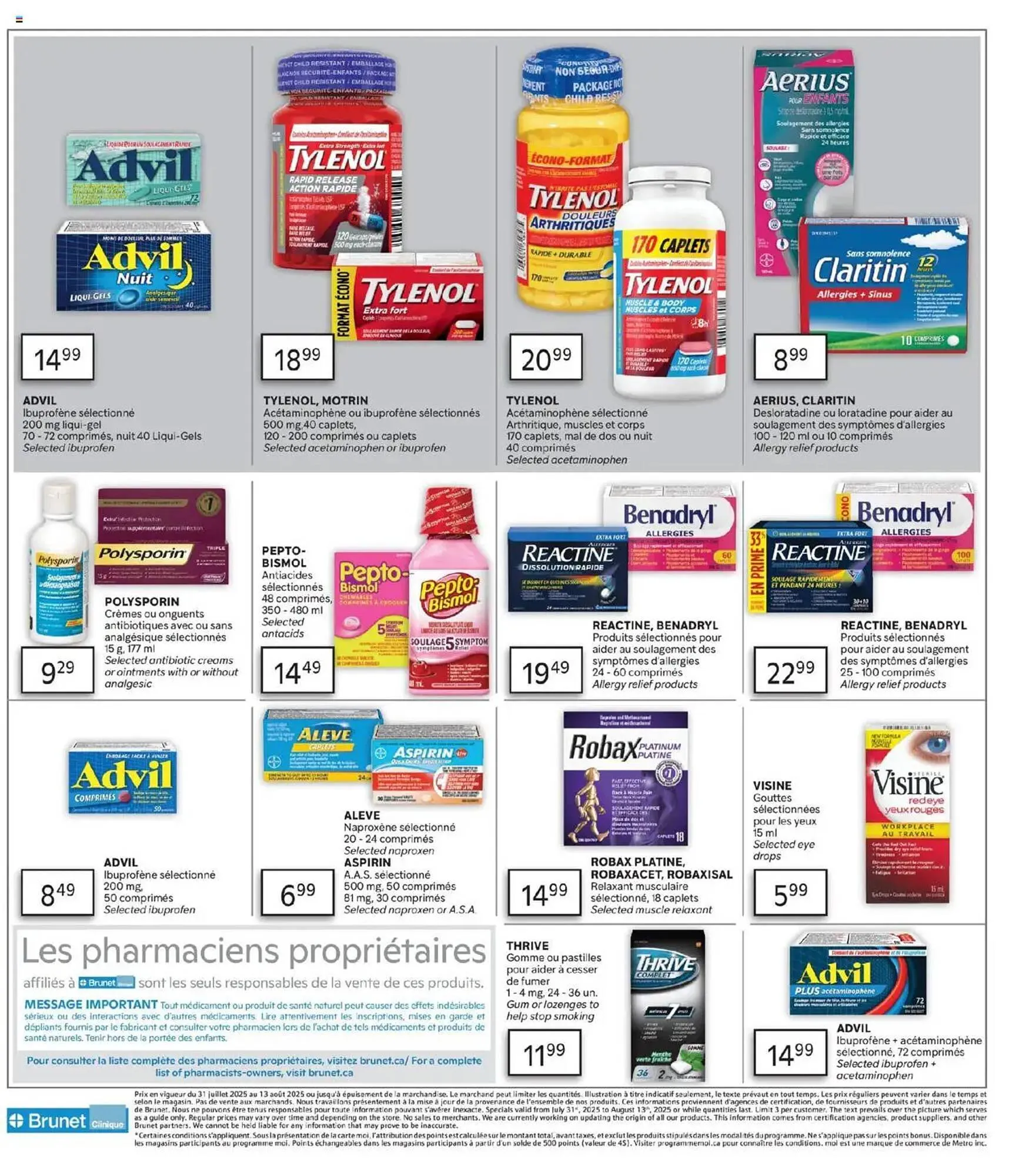 Brunet flyer from July 31 to August 14 2025 - flyer page 4