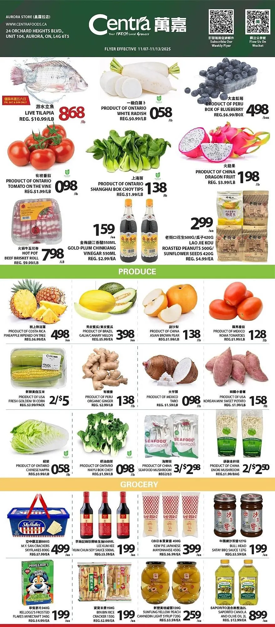 Centra Food Market flyer from November 6 to November 12 2025 - flyer page 1