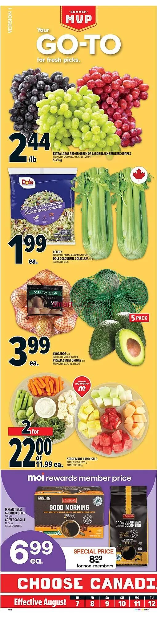 Metro flyer from August 7 to August 13 2025 - flyer page 1