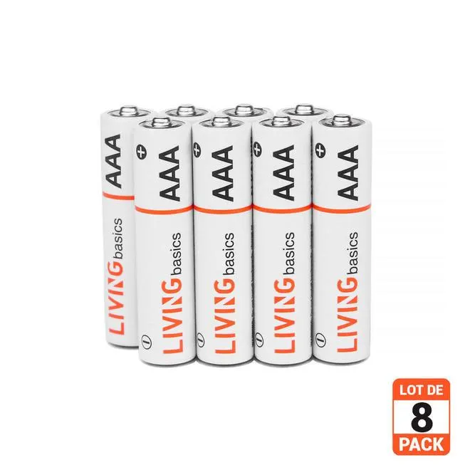 AAA 8Pcs/box Alkaline Battery - LIVINGbasics®
