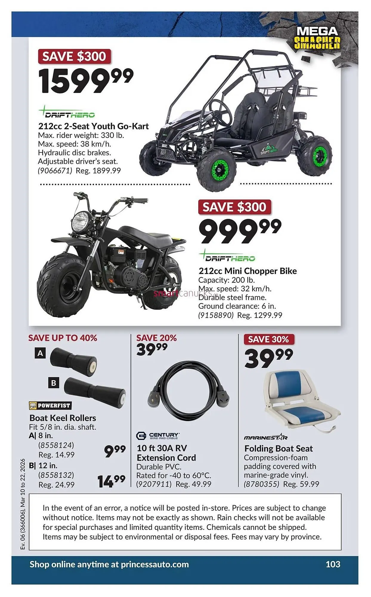 Princess Auto flyer from March 10 to March 22 2026 - flyer page 108