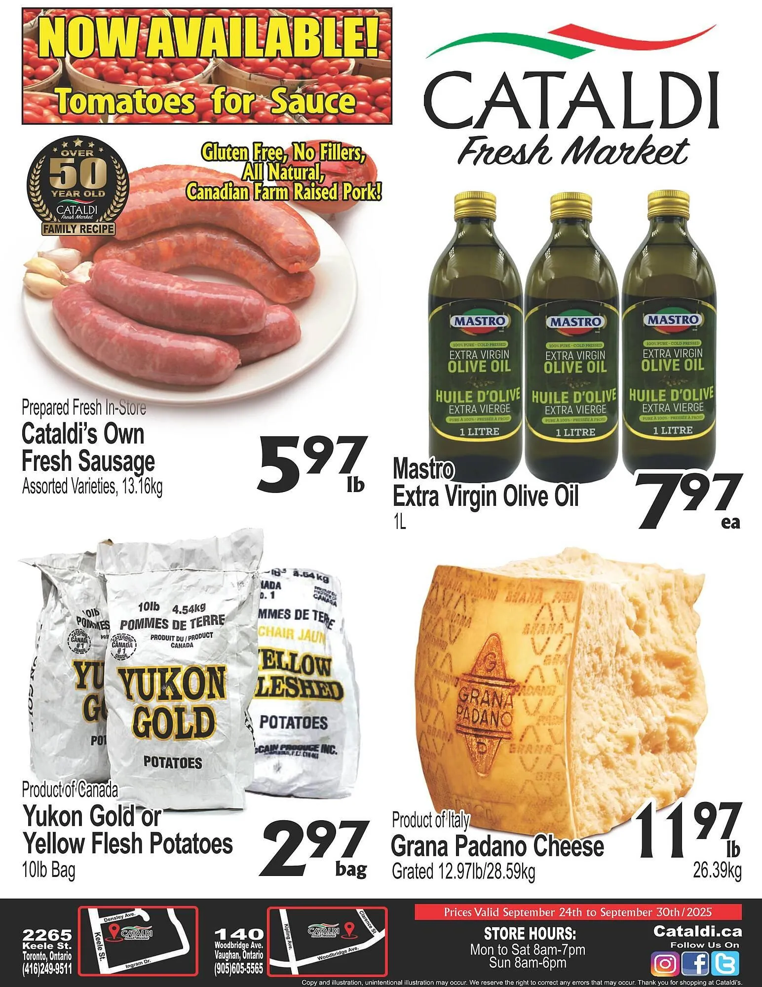 Cataldi Fresh Market flyer from September 24 to September 30 2025 - flyer page 1