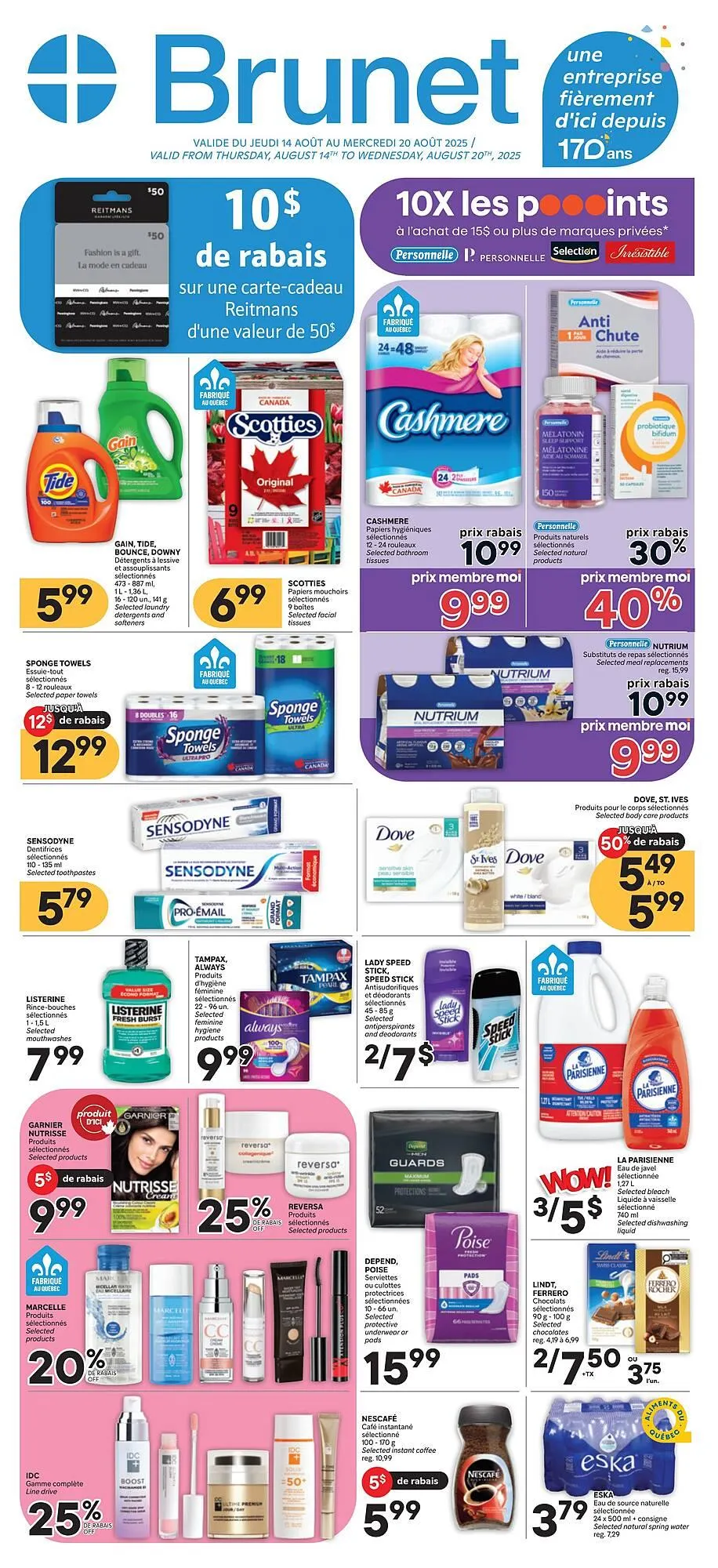Brunet flyer from August 14 to August 20 2025 - flyer page 1