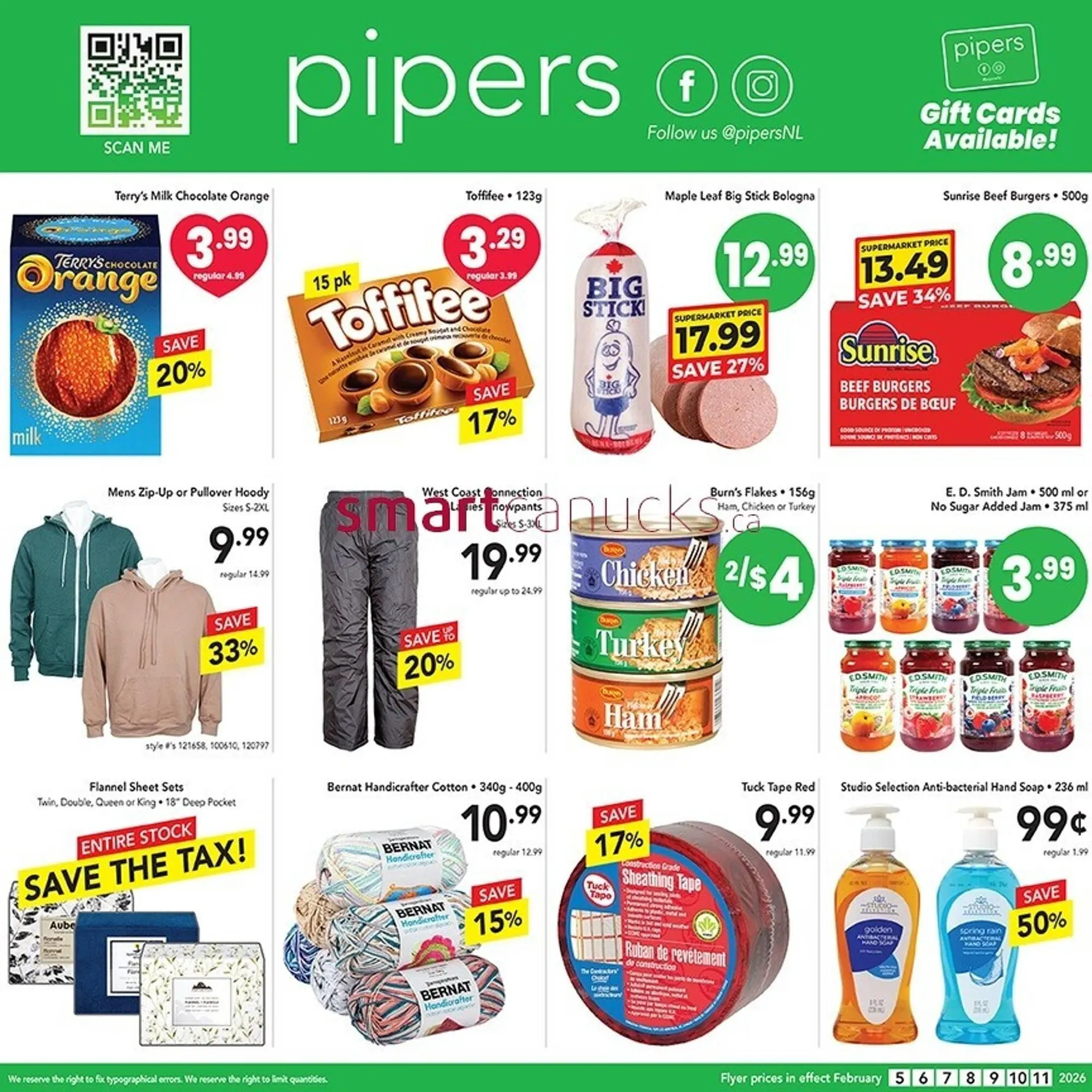 Pipers flyer from February 5 to February 11 2026 - flyer page 1