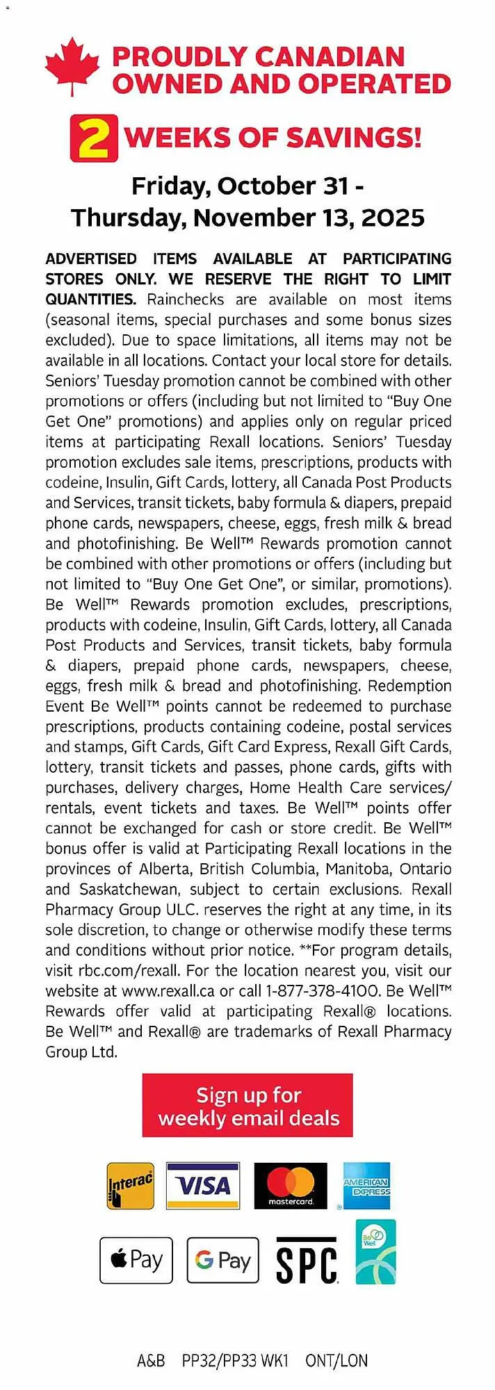 Rexall flyer from October 30 to November 5 2025 - flyer page 19