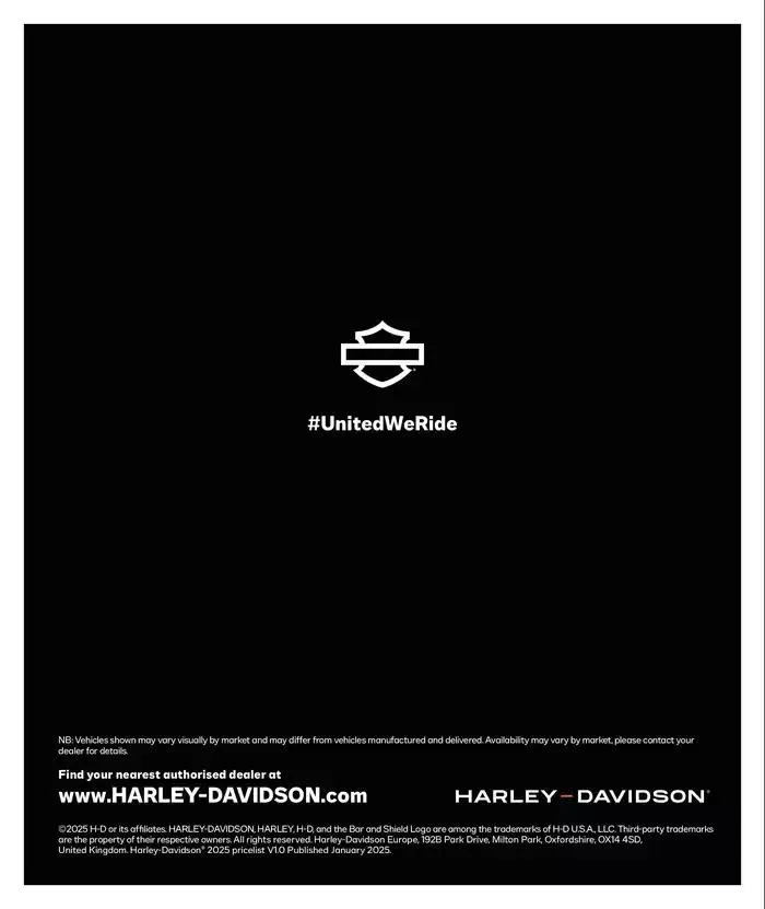 Harley Davidson 2025 Brochure from February 6 to February 6 2026 - flyer page 60