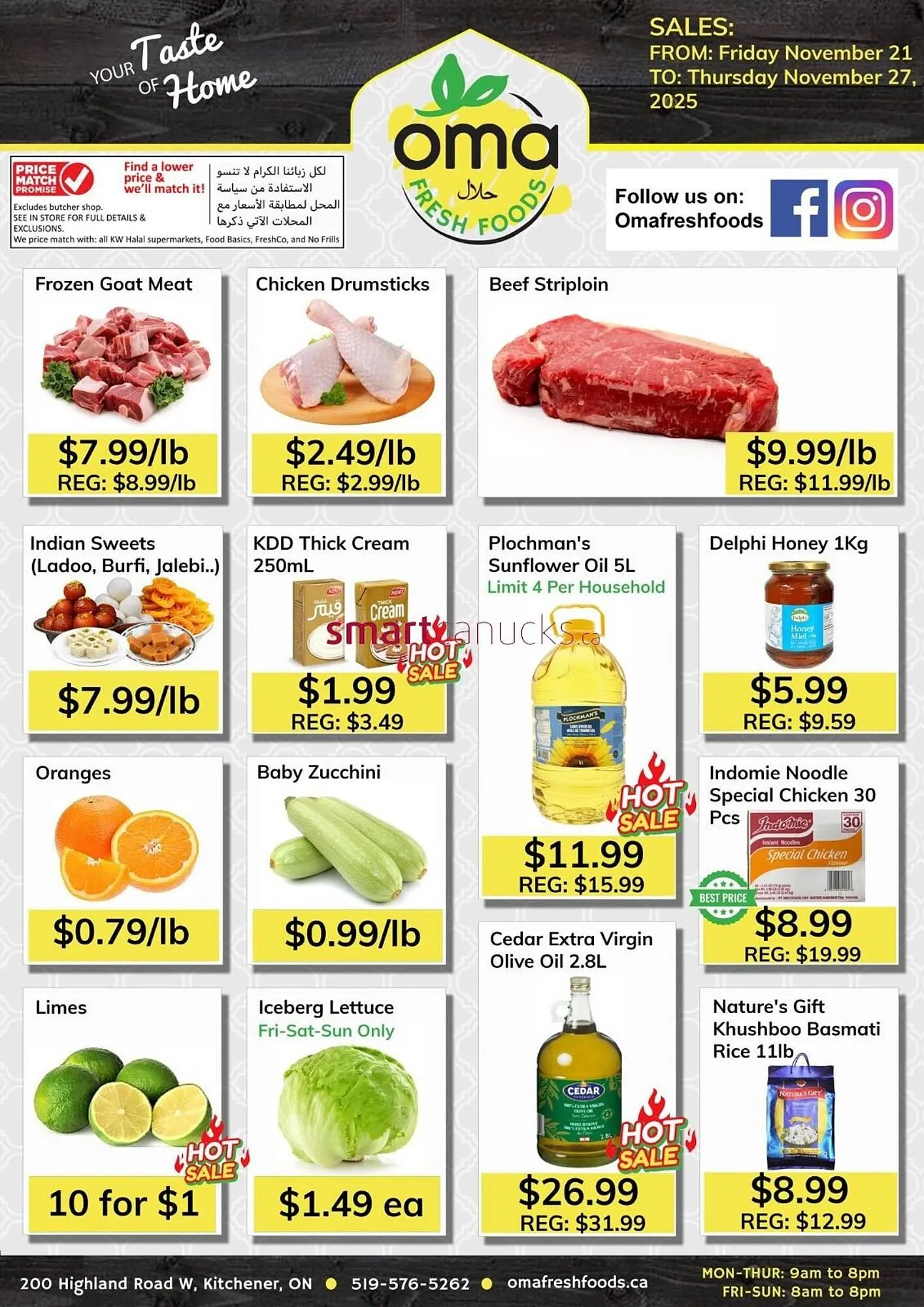 Oma Fresh Foods flyer from November 21 to November 27 2025 - flyer page 1