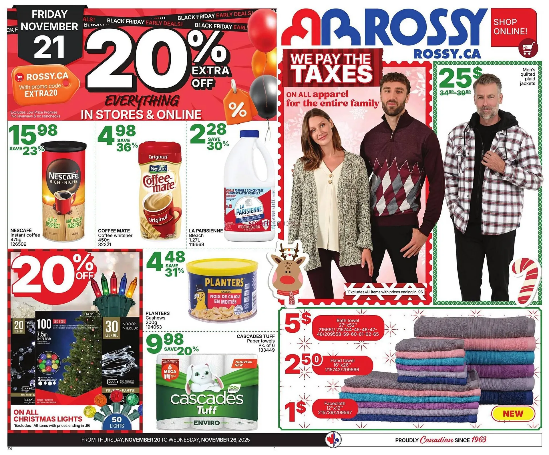 Rossy flyer from November 20 to November 26 2025 - flyer page 1