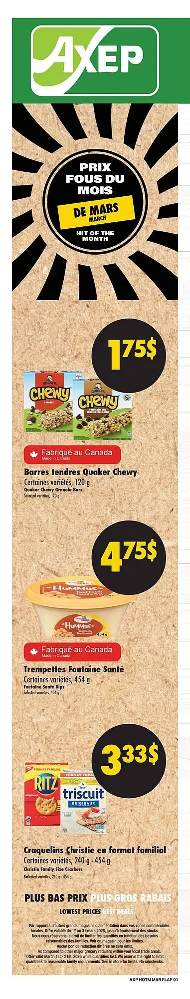 Axep flyer from February 26 to March 4 2026 - flyer page 1