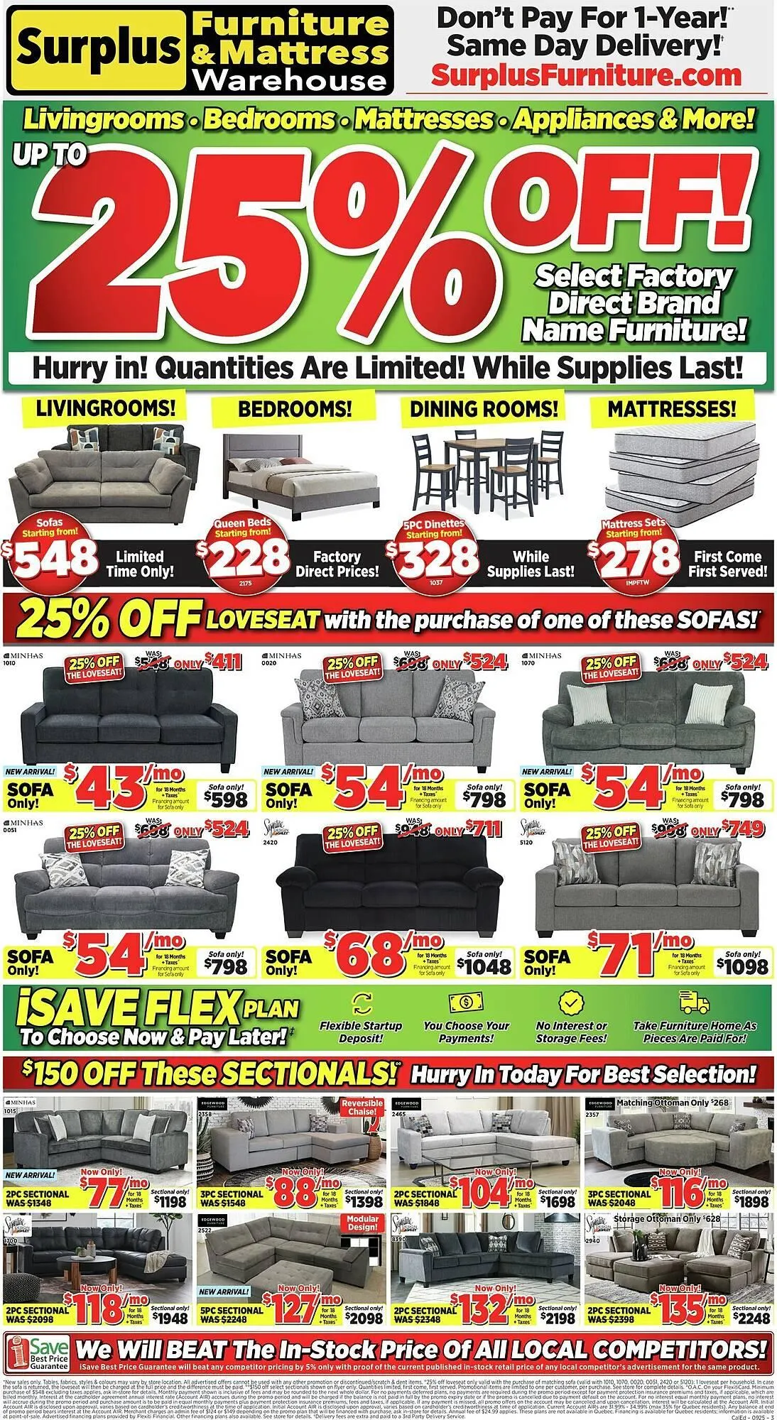 Surplus Furniture flyer from September 22 to September 29 2025 - flyer page 1