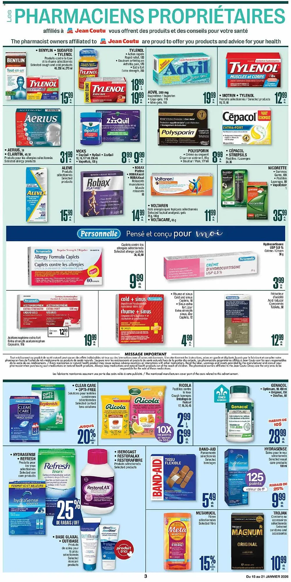 Jean Coutu flyer from January 15 to January 21 2026 - flyer page 3