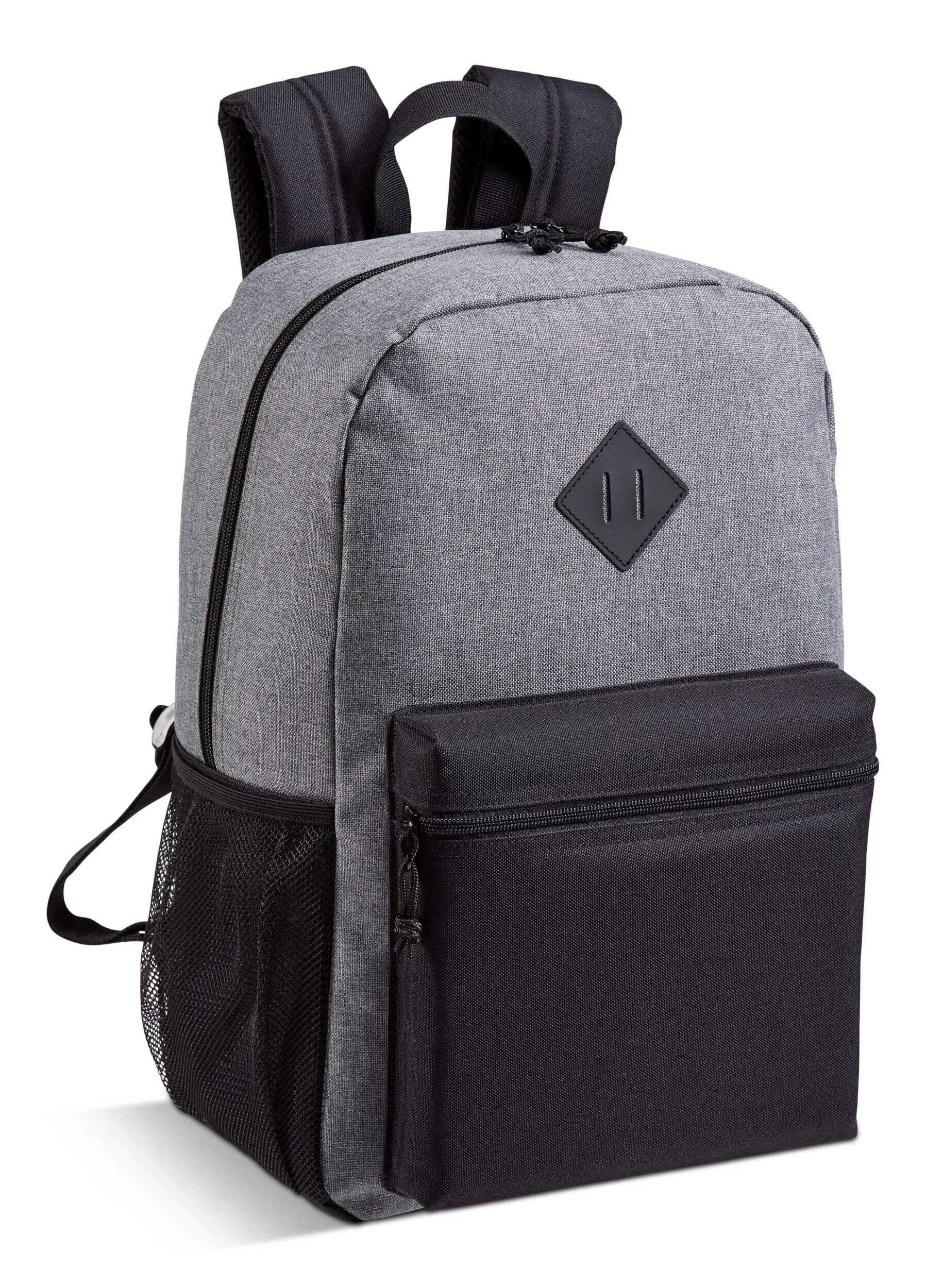 Outbound Black & Grey Backpack with Laptop Sleeve, Polyester, 17-in