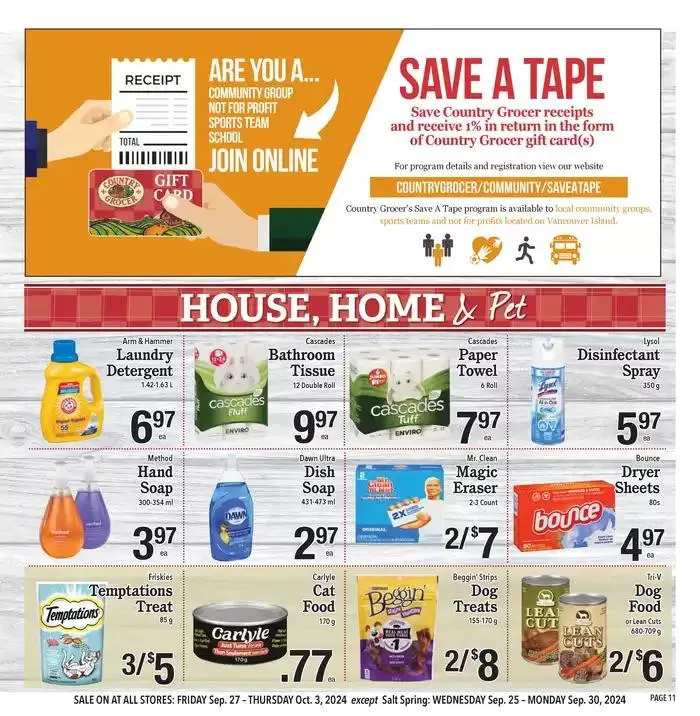 Current special promotions from September 25 to October 9 2024 - flyer page 11