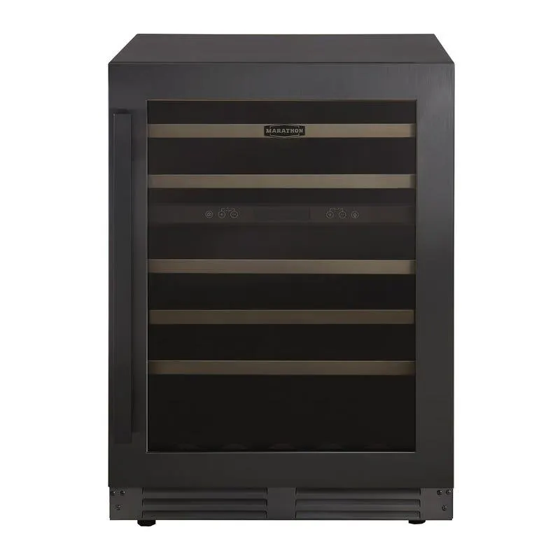 MARATHON Cellier à doubles zones 24'' Noir 24" - MWC56-DBLS