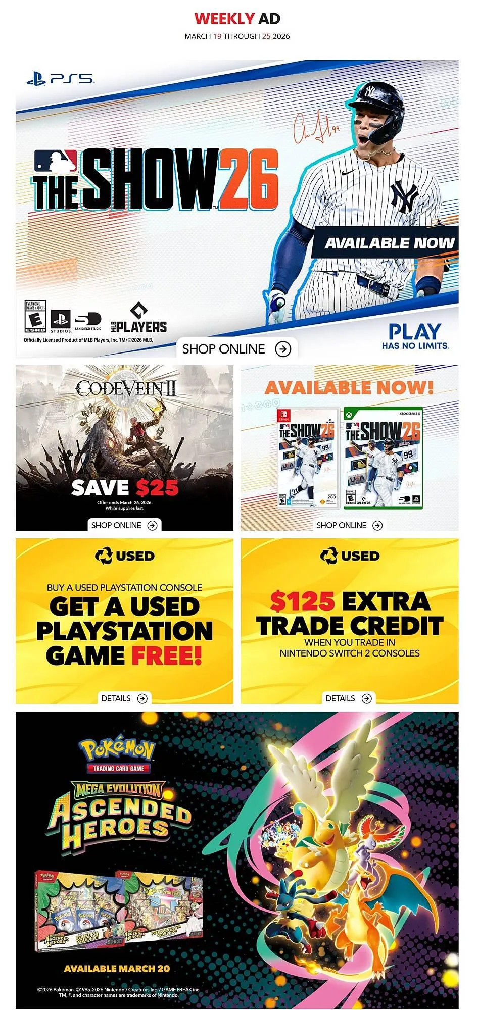 EB Games flyer from March 19 to March 25 2026 - flyer page 1