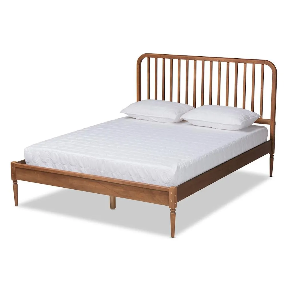 Neilan Queen Platform Bed in Walnut Brown