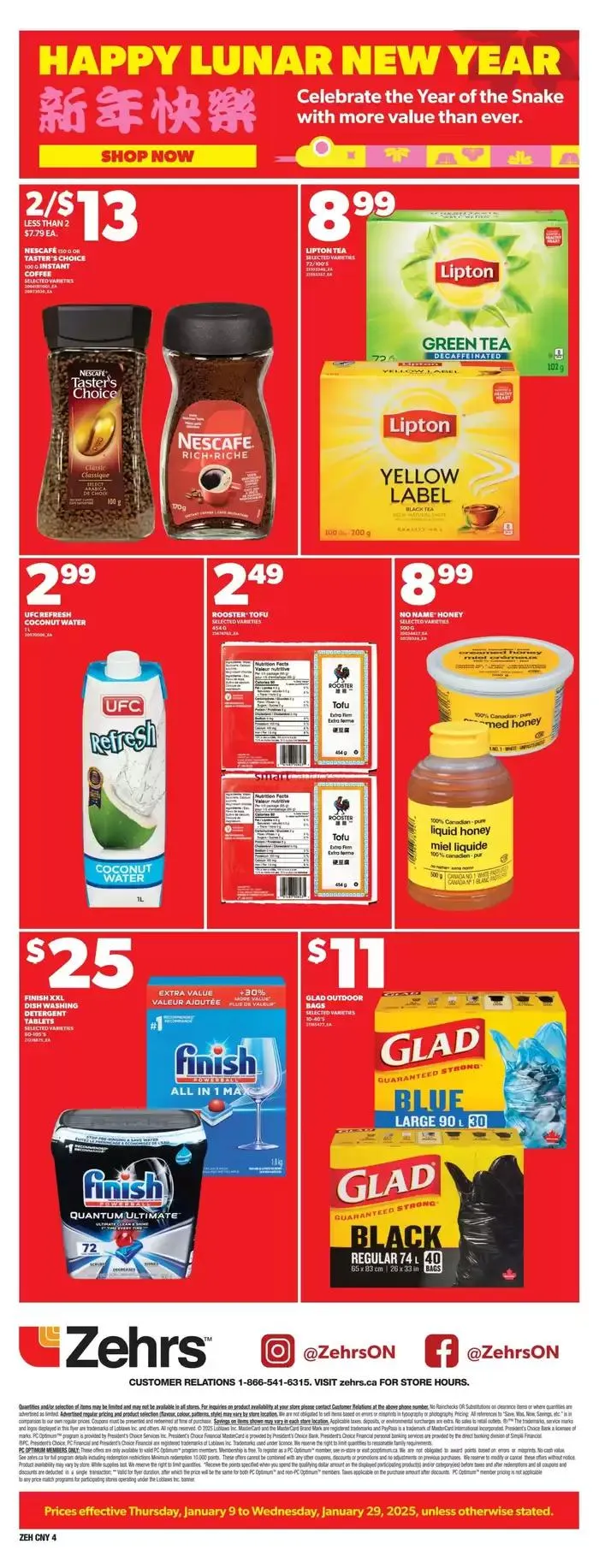 Zehrs Markets weeky flyer from January 9 to January 29 2025 - flyer page 4