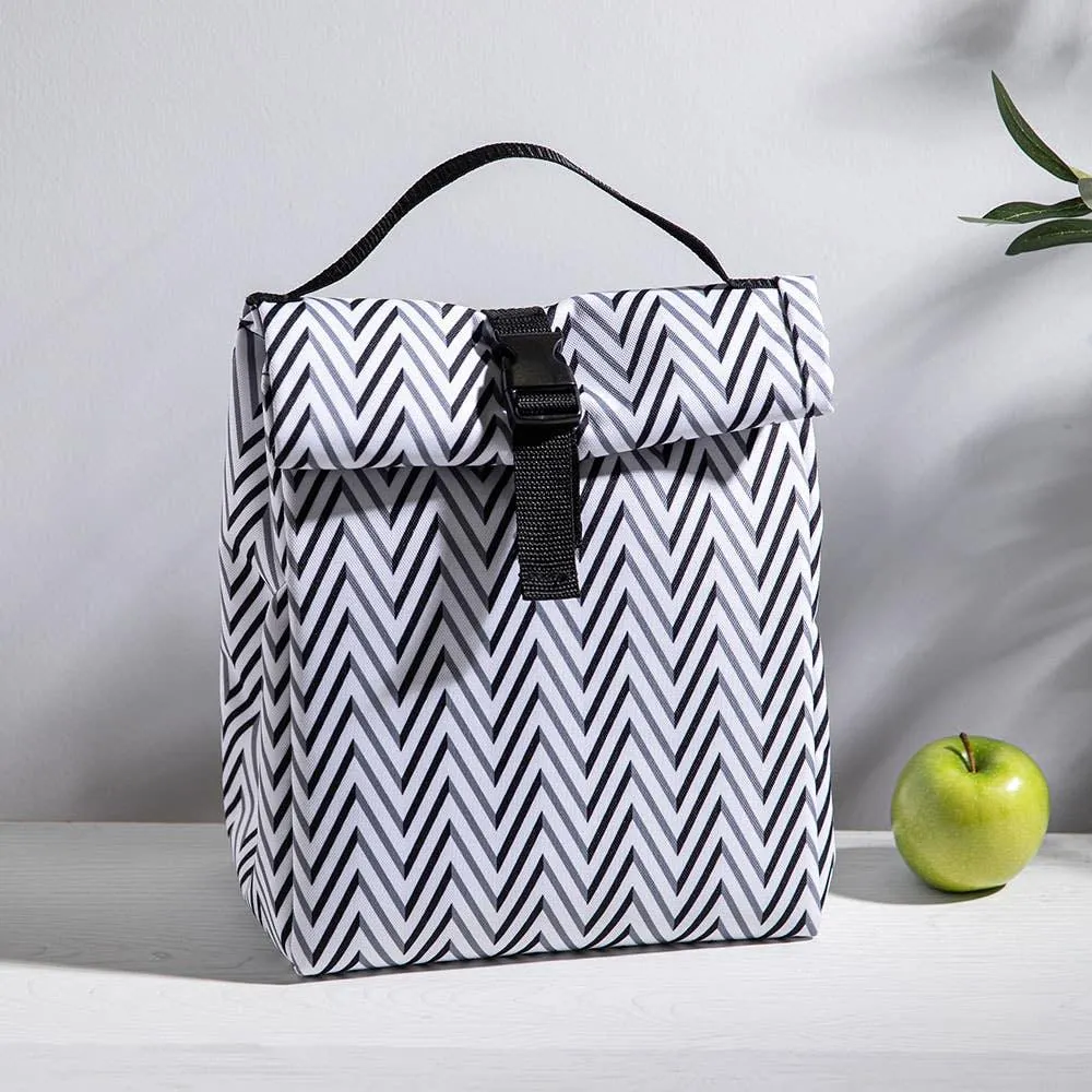 KSP Sack 'Zig Zag' Insulated Lunch Bag (Black/White)