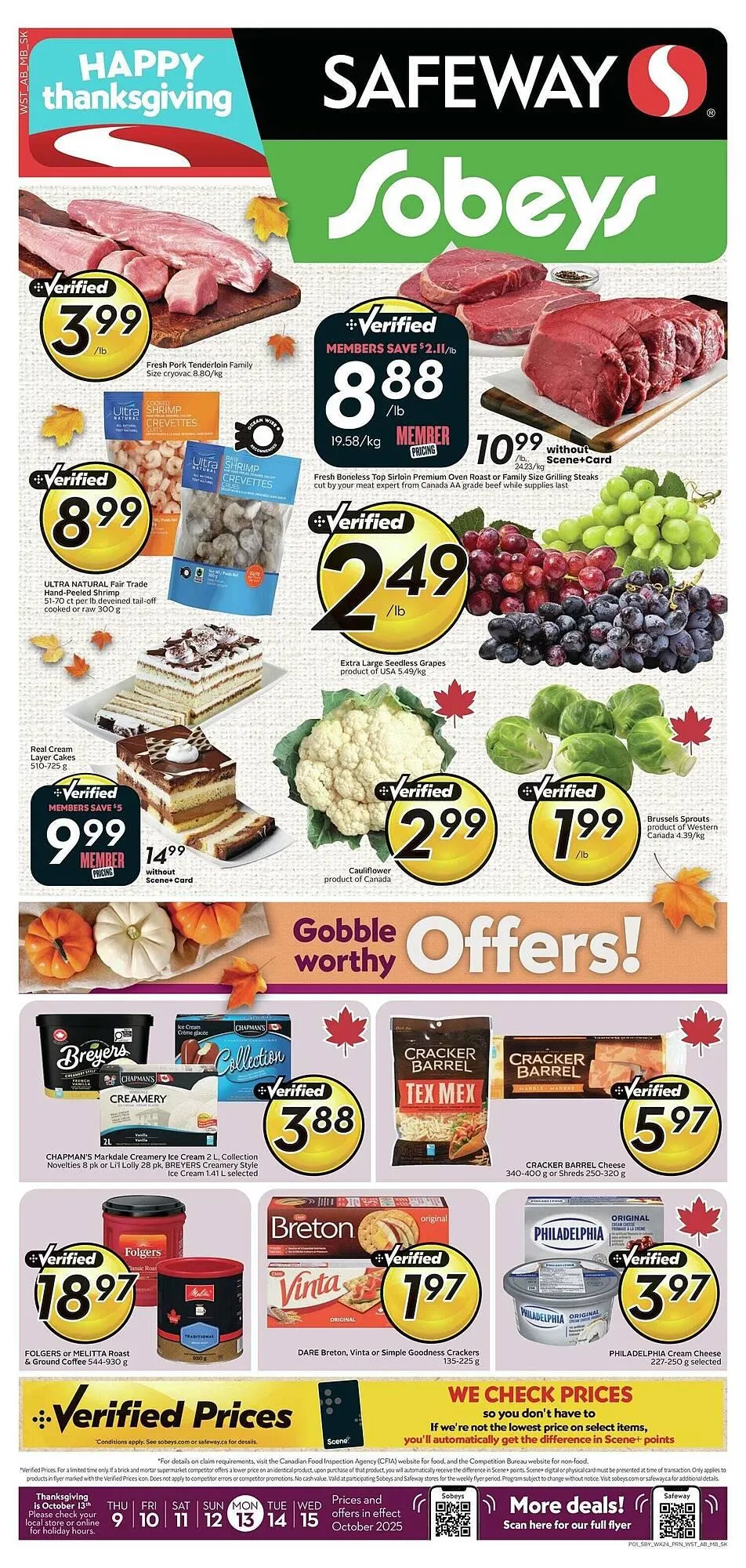 Safeway flyer from October 9 to October 15 2025 - flyer page 1