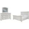 Robbinsdale 5 Piece Queen Panel Bedroom - Antique White