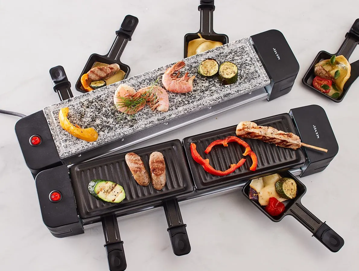 thinkkitchen Lugano Extendable Hot Stone, Grill & Raclette