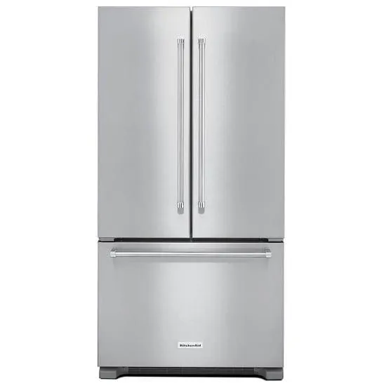 KitchenAid KRFC302ESS French Door Refrigerator, 36 inch Width, Counter Depth, 21.9 cu. ft. Capacity, Stainless Steel colour ExtendFresh Temperature Management System, Preserva Food Care System