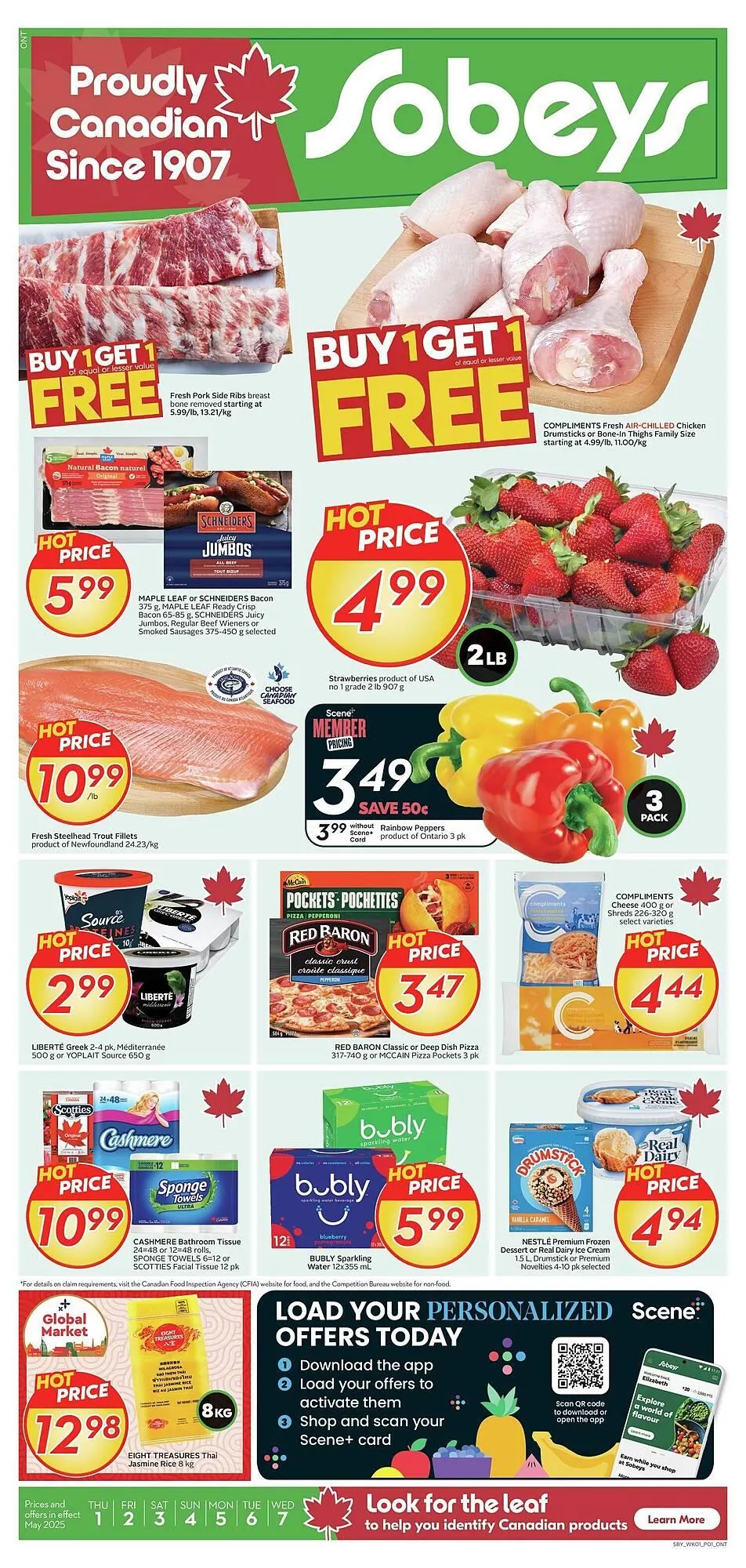 Sobeys flyer from May 1 to May 8 2025 - flyer page 1