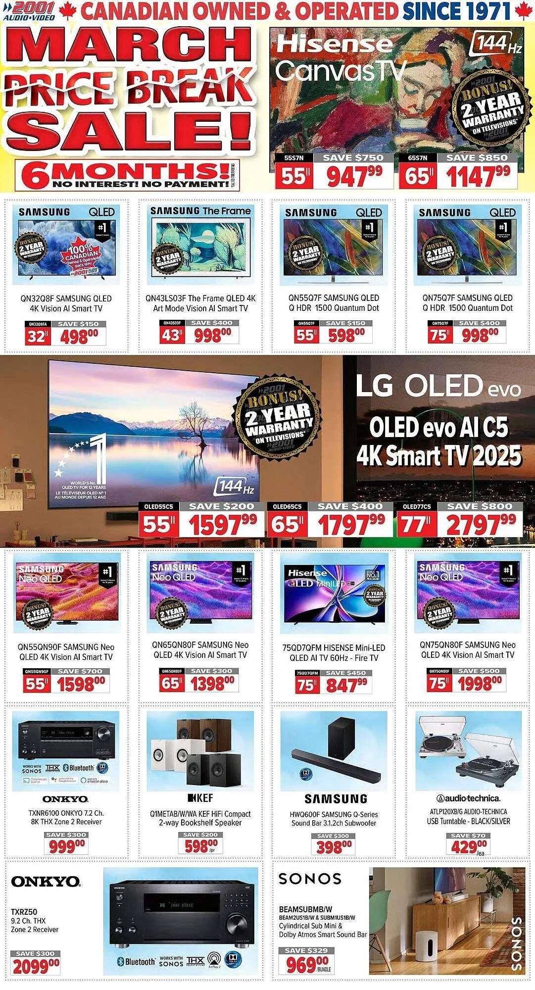 2001 Audio Video flyer from March 20 to March 27 2026 - flyer page 1