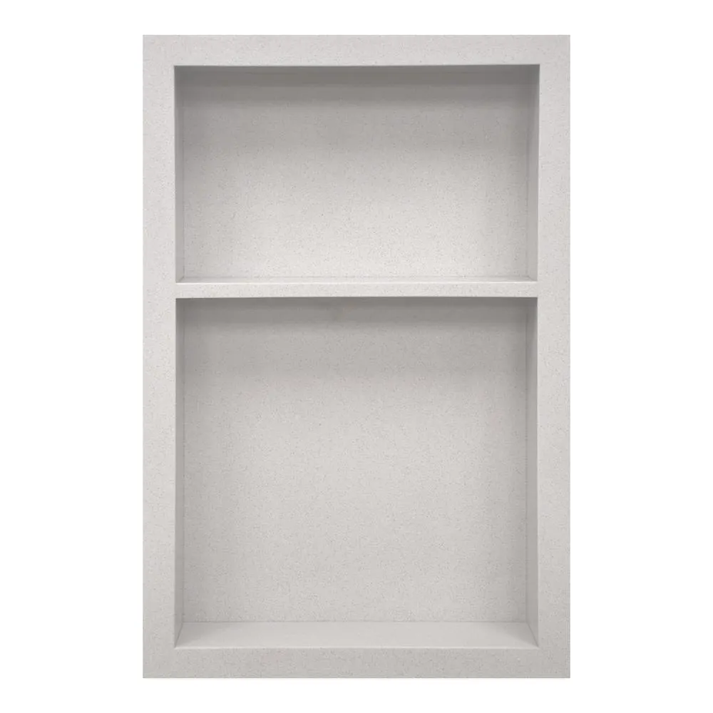 15-inch x 24-inch Light Grey Shower Niche
