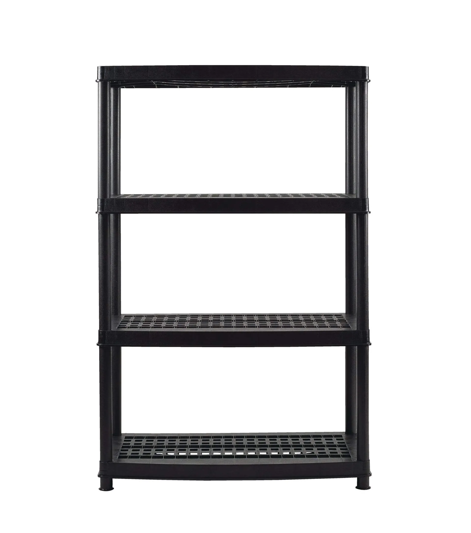 TuffStore® 4-Shelf Resin/PlasticStorage Rack / Shelving Unit, 36 x 18 x 54-in