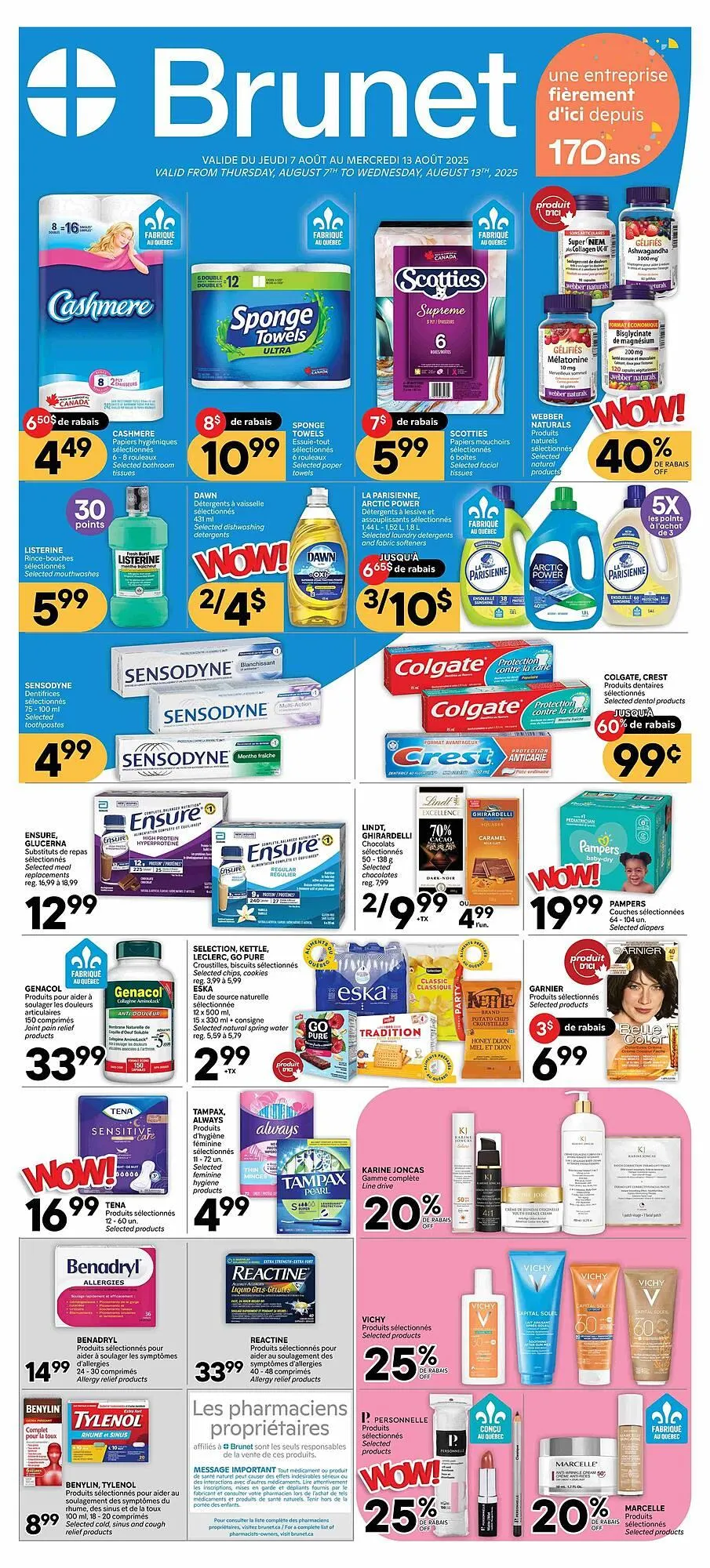 Brunet flyer from August 8 to August 29 2025 - flyer page 1
