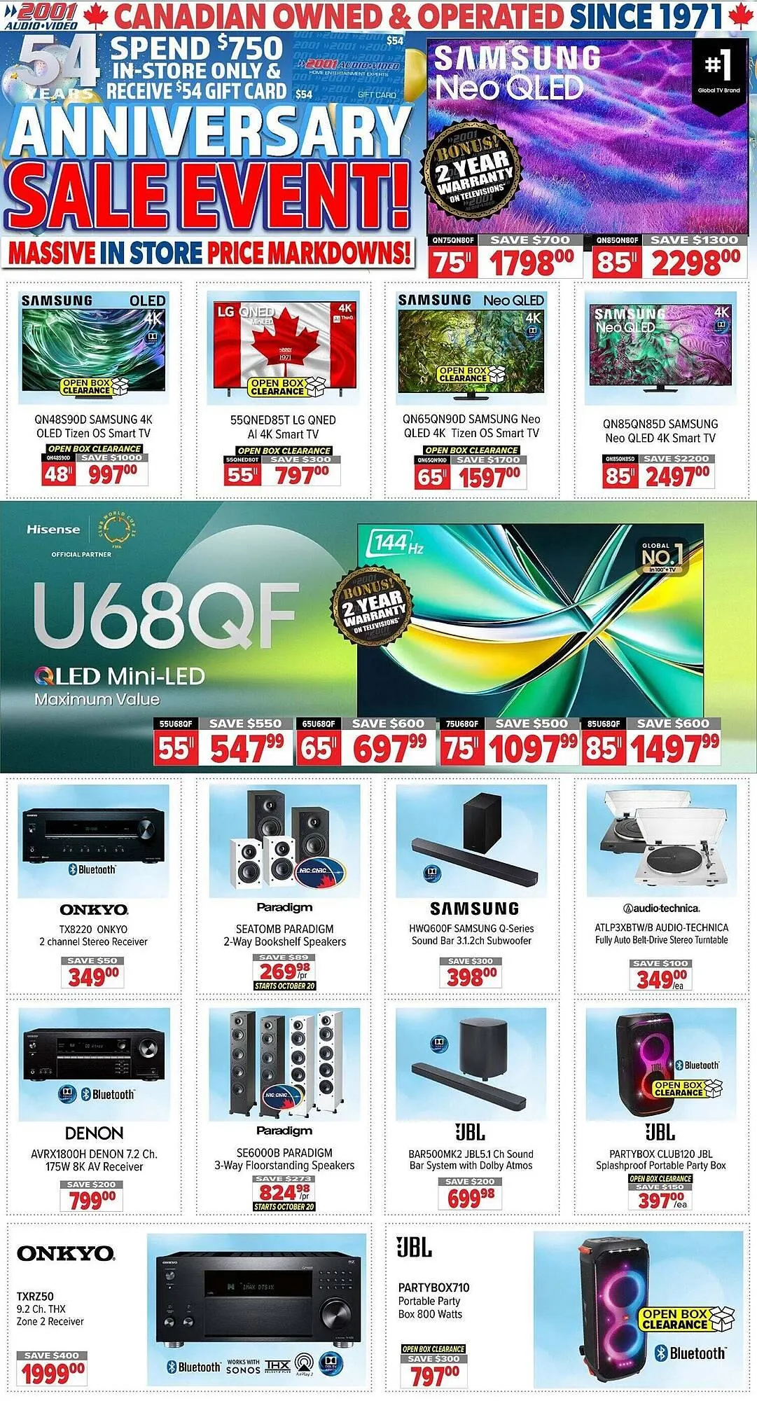 2001 Audio Video flyer from October 17 to October 23 2025 - flyer page 1
