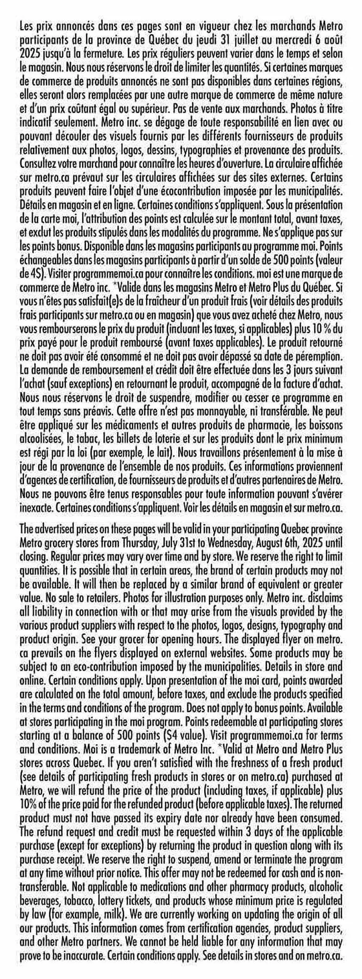 Metro flyer from July 31 to August 7 2025 - flyer page 23