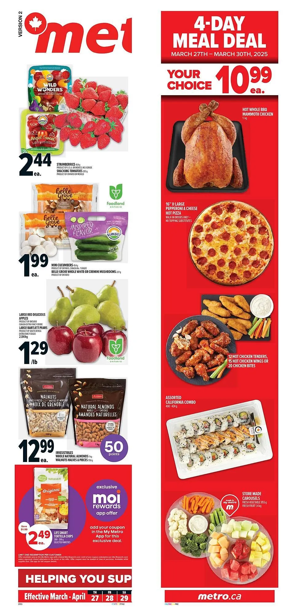 Metro flyer from March 27 to April 2 2025 - flyer page 1