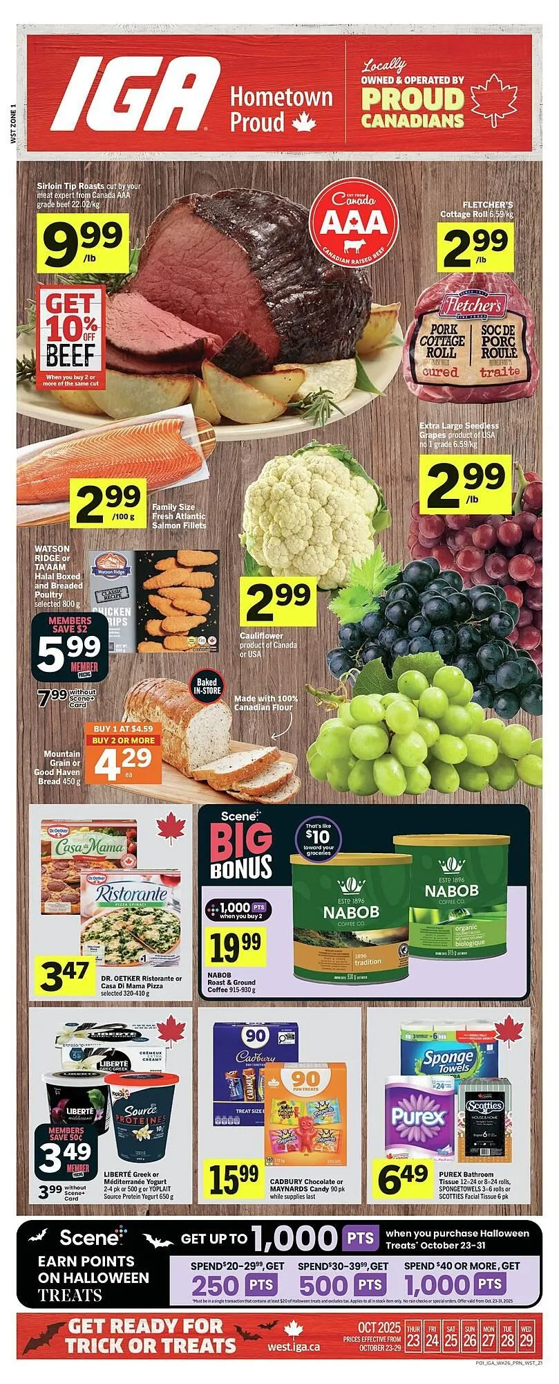 IGA flyer from October 23 to October 30 2025 - flyer page 1