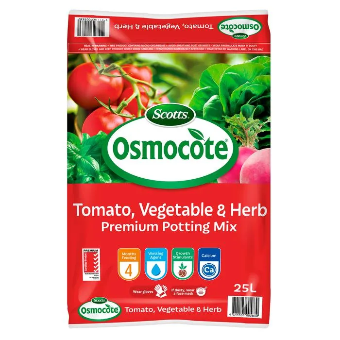Scotts Osmocote 25L Tomato Vegetable And Herb Premium Potting Mix