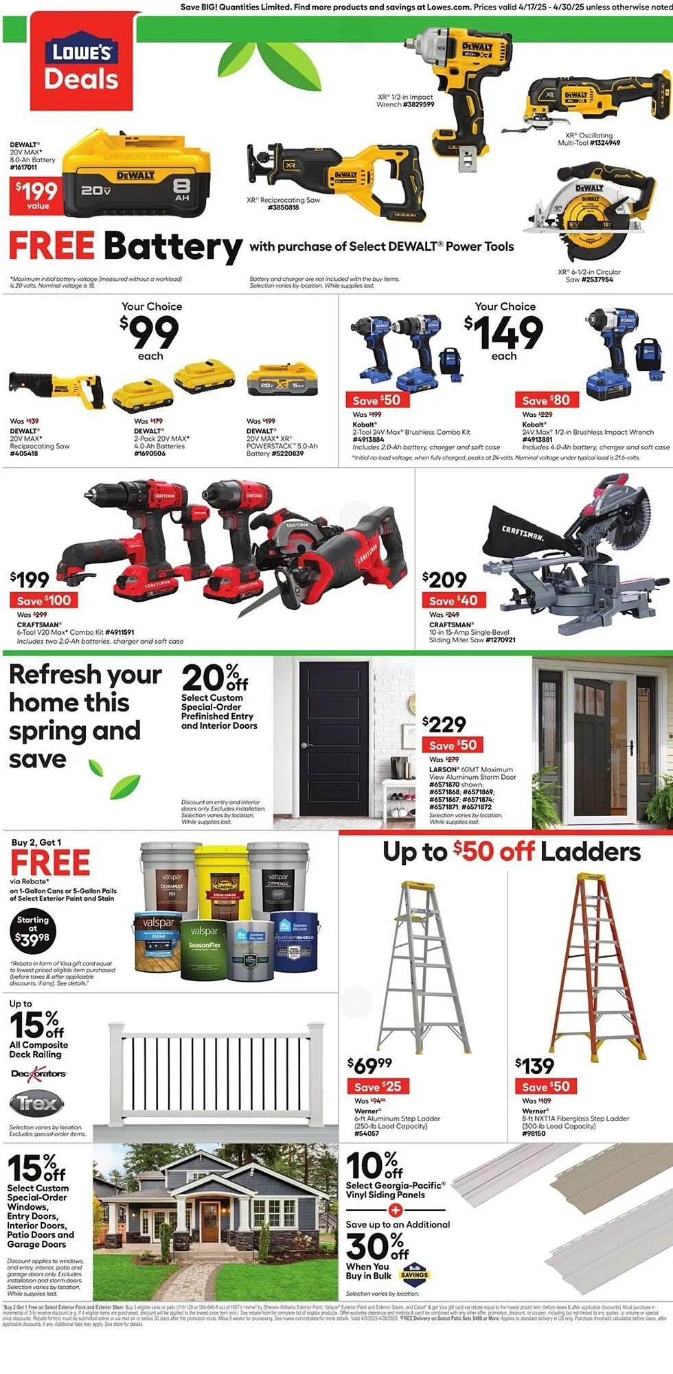 Lowe's flyer from April 17 to April 30 2025 - flyer page 4