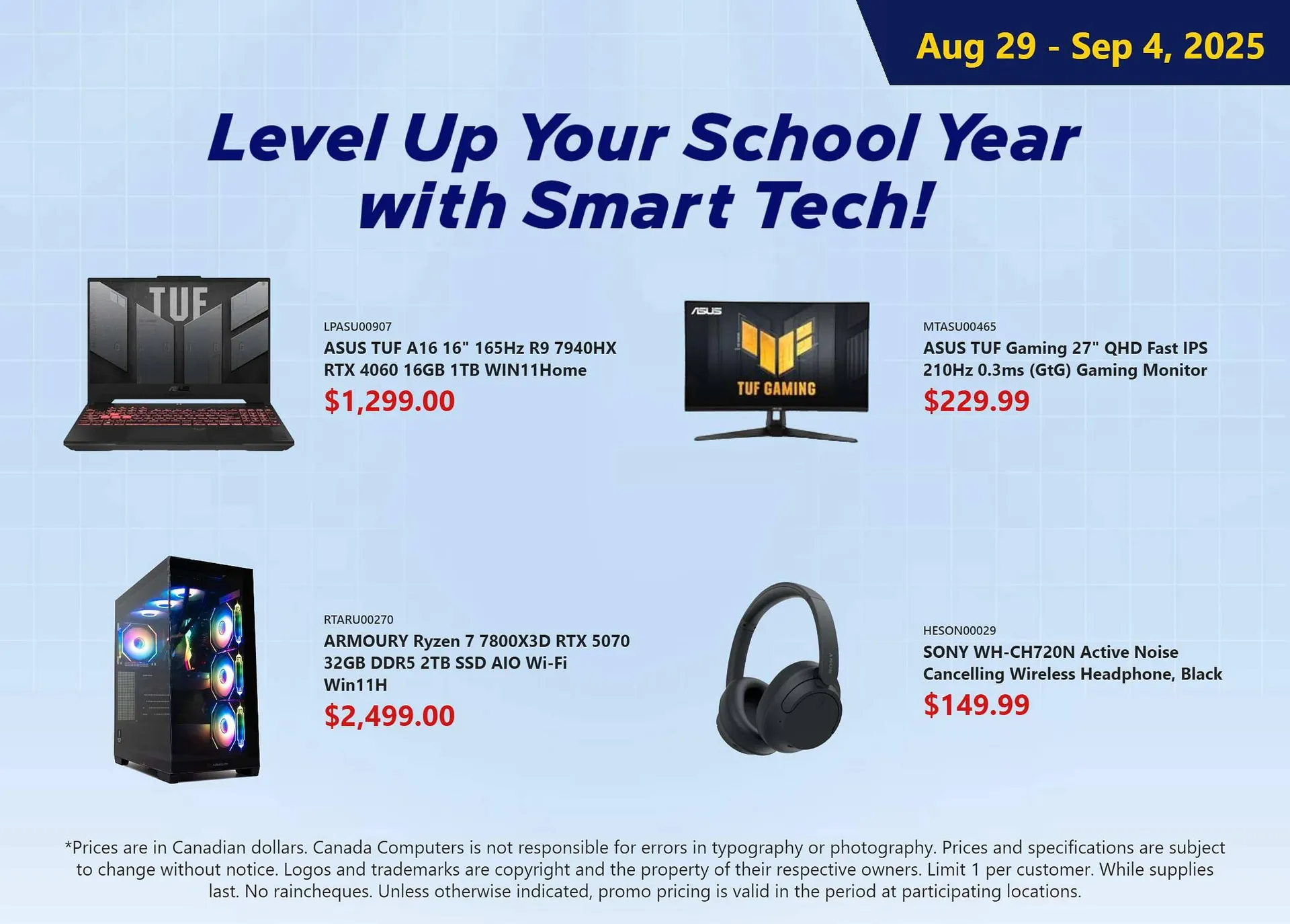 Canada Computers flyer from August 29 to September 4 2025 - flyer page 1