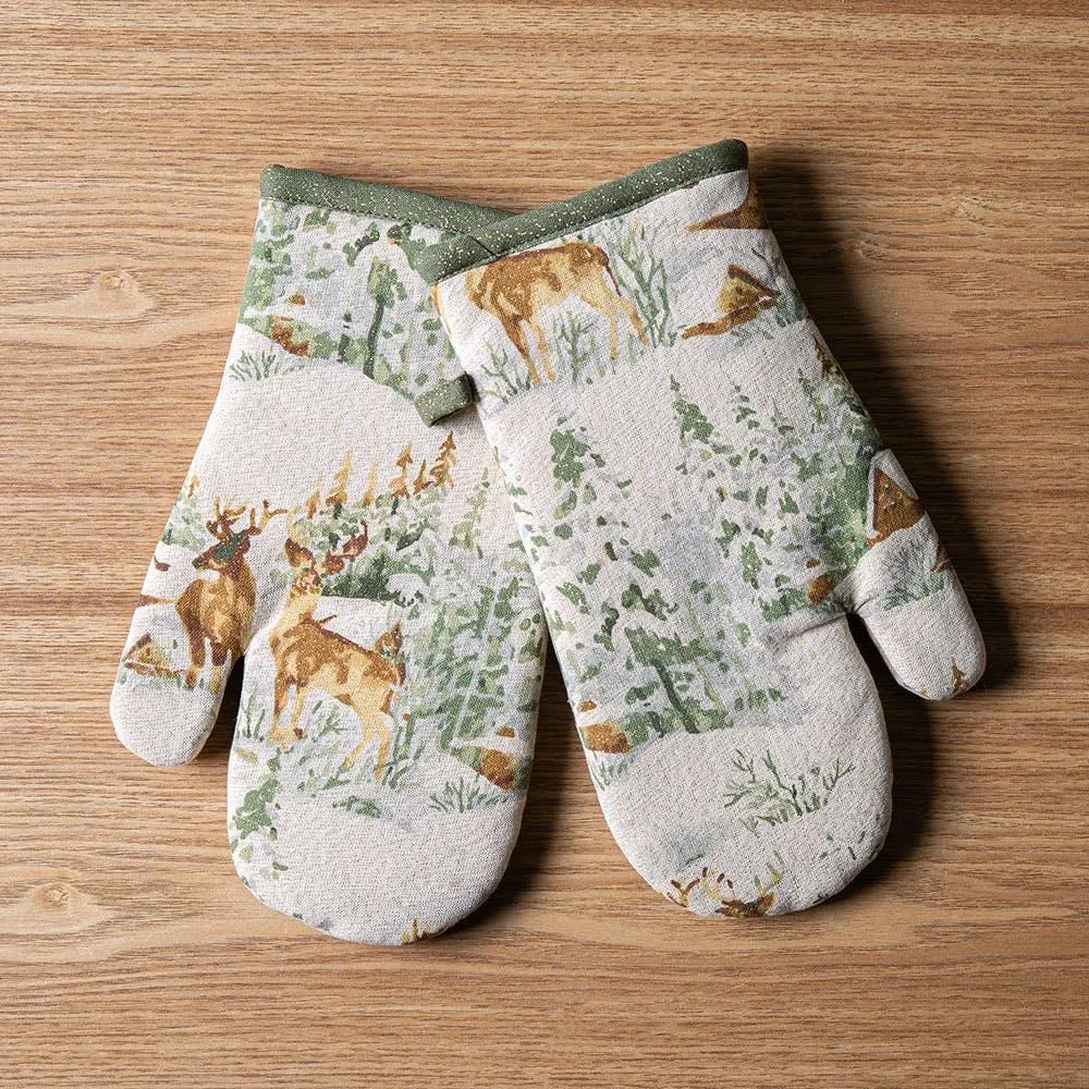 Harman Christmas 'Shimmer Stag' Oven Mitt - Set of 2